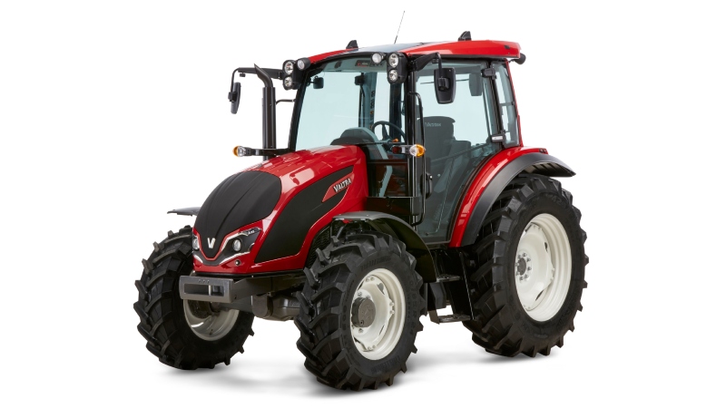 Valtra A Series red tractor in studio