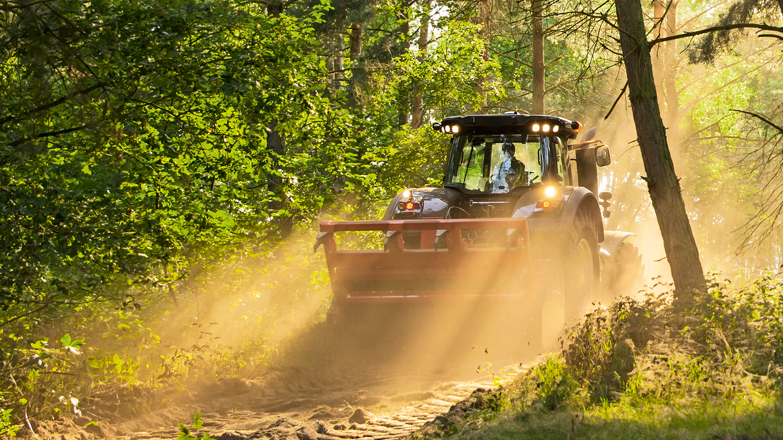 altra twintrac tractor in forest